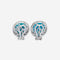 Boucles d'oreilles Boucles d'oreilles en or avec turquoise et diamants 58 Facettes 22632