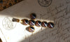 Pendentif Pendentif croix cabochons d’agates en or jaune 14kt 58 Facettes