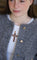 Pendentif Pendentif croix cabochons d’agates en or jaune 14kt 58 Facettes