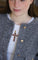 Pendentif Pendentif croix cabochons d’agates en or jaune 14kt 58 Facettes