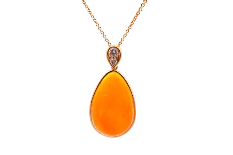 Pendentif Pendentif en or 18k avec opale 19,21 ct et diamants 58 Facettes 27208-27621