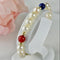 Bracelet Bracelet de perles en or 14 carats avec pierres semi-précieuses 58 Facettes 2306