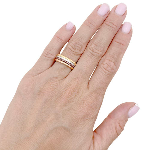 Bague 54 Boucheron Quatre - Bague en or rose, blanc et jaune 58 Facettes 33386