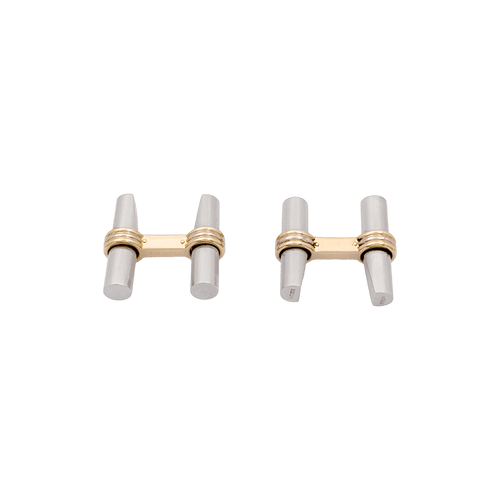 Boutons de manchette Van Cleef & Arpels - Boutons de manchette en or jaune 750 et acier 58 Facettes 34703
