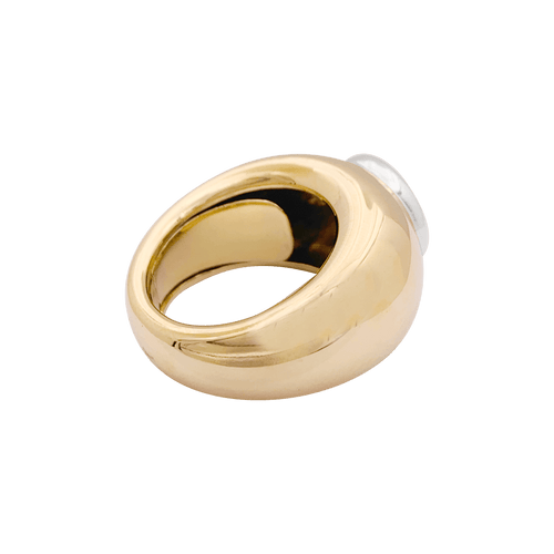 Bague 51 Bague jonc en or jaune et or blanc 750 avec diamant 2,02 ct 58 Facettes 34373