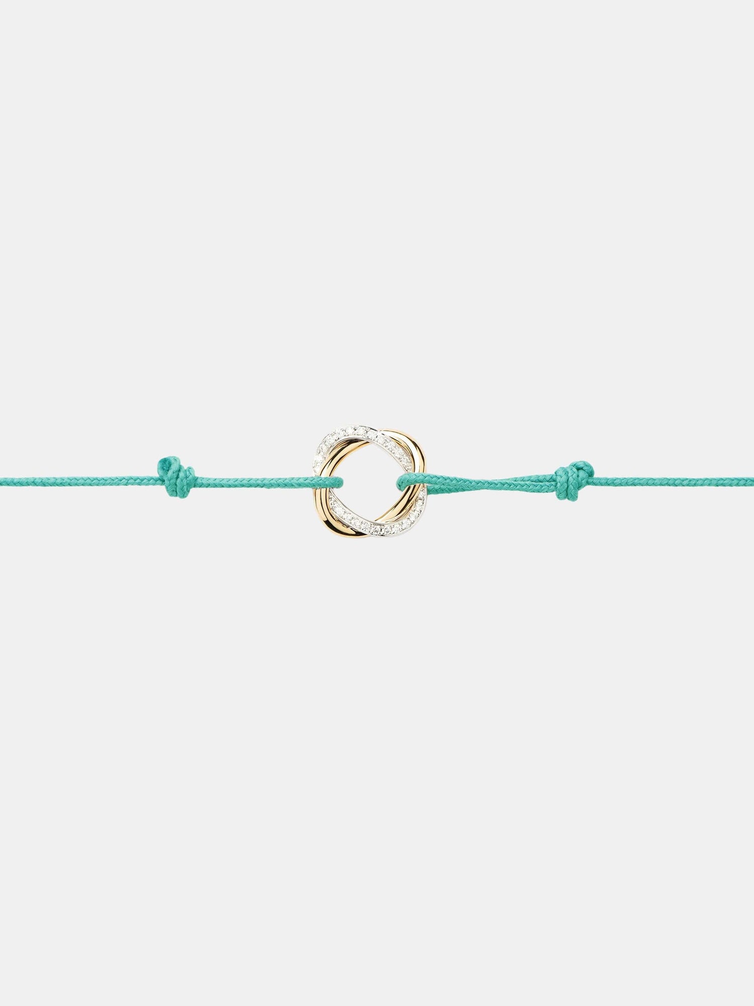Bracelet Tresse Or Diamant 0.1ct
