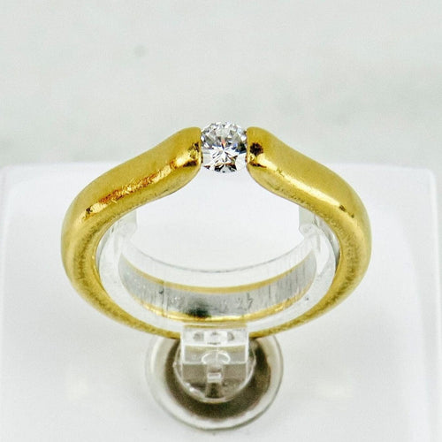 Bague 53 Spannring - Bague vintage en platine 950 avec manteau en or 750 et diamant 58 Facettes 2090