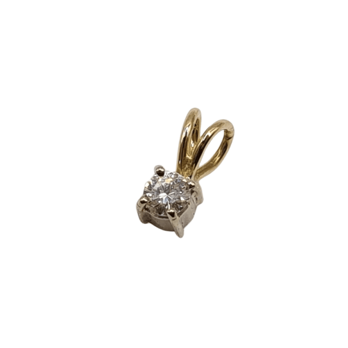 Pendentif Pendentif or jaune diamant 0.25ct 58 Facettes