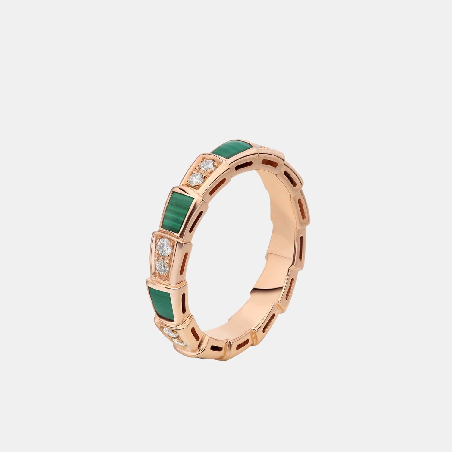 Bague Serpenti Viper Or rose Mixte 0.21ct