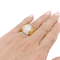 Bague 51 Bague bicolore en or jaune et or blanc 18K sertie de diamants 58 Facettes 34693