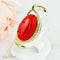 Bracelet Armband jonc en or jaune 750 avec corail gravé et diamants 58 Facettes 1852