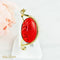Bracelet Armband jonc en or jaune 750 avec corail gravé et diamants 58 Facettes 1852