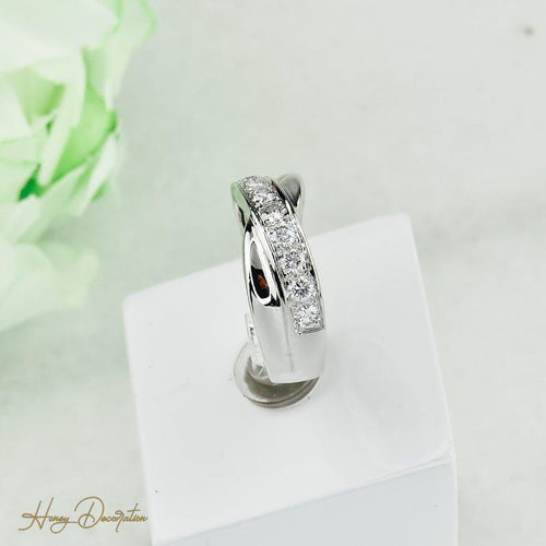Bague 55.5 Bague en or blanc 750 - 9 diamants taille brillant 1,0 ct 58 Facettes 2126