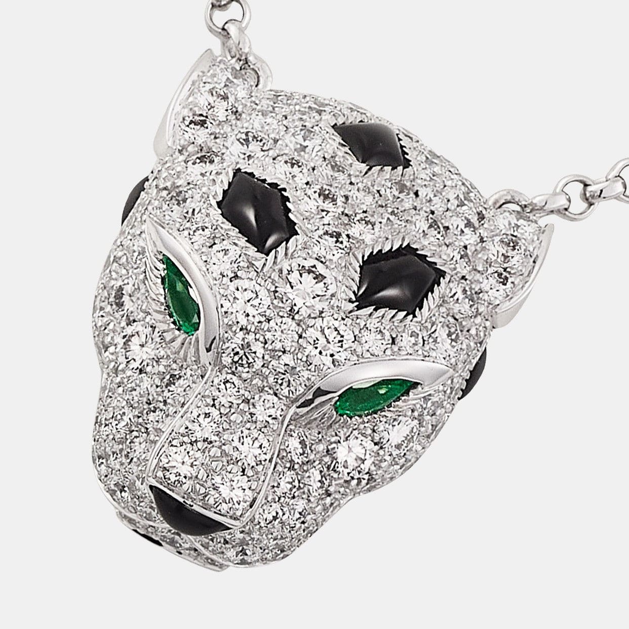 Collier Panthère Or blanc Mixte