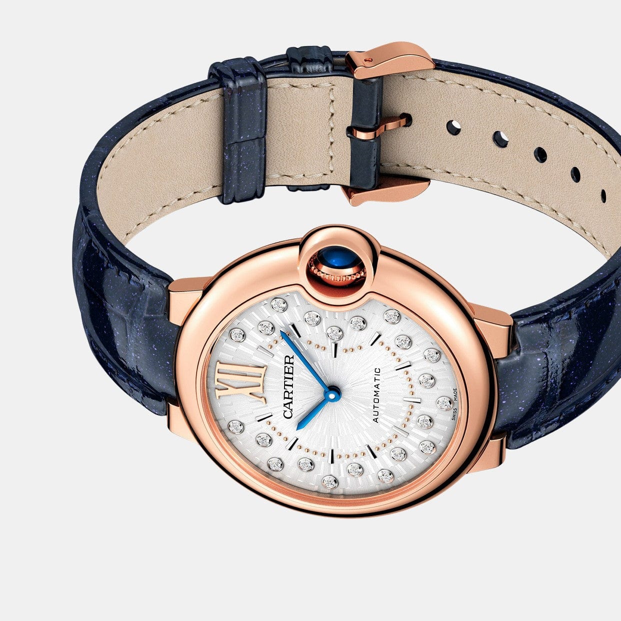 Montre Ballon Bleu de Cartier Or rose Diamant