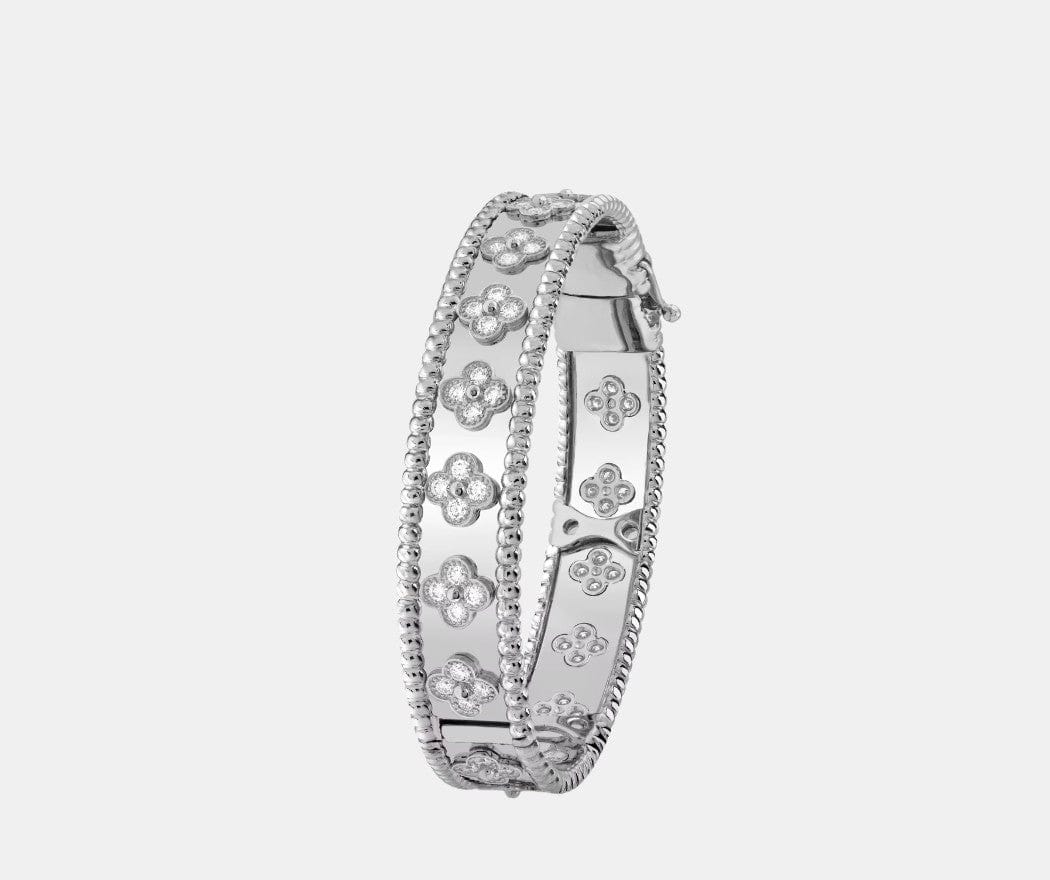 Bracelet Perlée Or blanc Diamant 1.61ct
