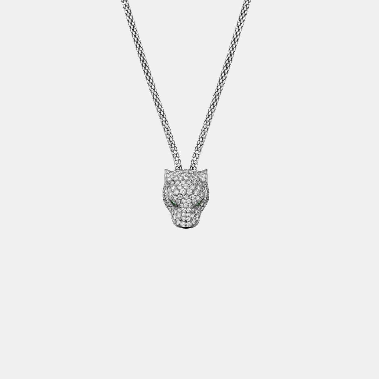Collier Panthère Or blanc Diamant