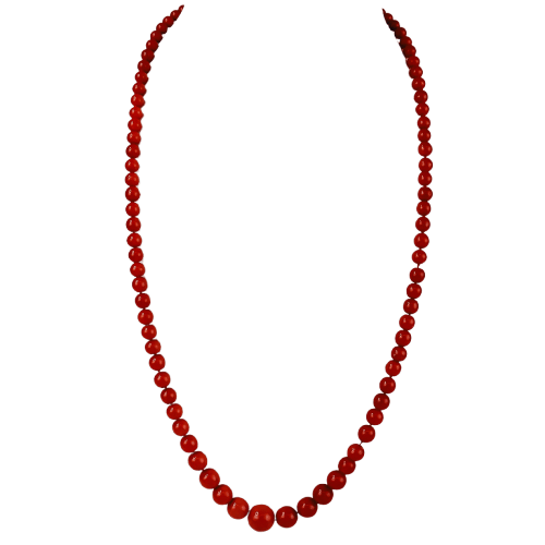 Collier Collier en corail avec fermoir en or jaune 18 carats 58 Facettes 2523