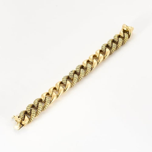 Bracelet Georges Lenfant - Rare Bracelet Gourmette Maillons Torsadés en Or Jaune 58 Facettes 58FC117
