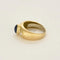 Bague 55 Bague jonc en or jaune, saphir et diamants 58 Facettes COG04412