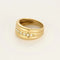 Bague 59 Bague jonc godronnée en or jaune et diamants 58 Facettes PAL3880