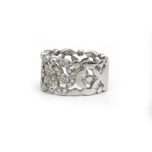 Bague 49 Bague Or blanc Diamants de Rosée - DIDIER GUERIN 58 Facettes 250391R