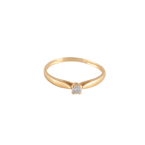 Bague 53 Bague Solitaire or jaune Diamant 0.10ct 58 Facettes FM85