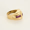 Bague 52 Bague tank en or jaune, rubis et diamants 58 Facettes COMP1376
