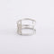 Bague 52 / Blanc/Gris / Or 750 Bague pavage Diamants 58 Facettes 210140R