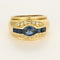 Bague 50 Bague en or jaune saphir et diamants 58 Facettes REU1222