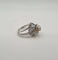 Bague 51 Bague or blanc, citrines et diamant taille ancienne 58 Facettes