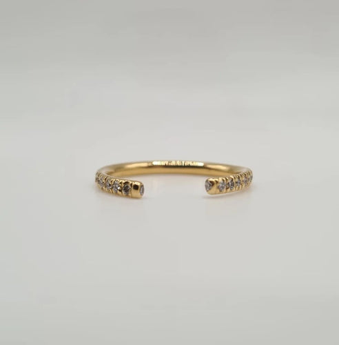 Bague 56 Bague or jaune sertie de diamants 58 Facettes