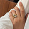 Bague 52 Bague maille gourmette en or bicolore 750 et diamants 58 Facettes 250198R