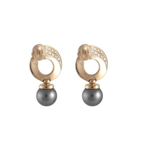 Boucles d'oreilles Dormeuses Perles de Tahiti Diamants 58 Facettes 1