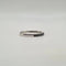 Bague 53 Demi-alliance or blanc sertie de diamants noirs 58 Facettes