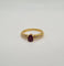 Bague 55.5 Bague or jaune sertie d’un rubis et diamants 58 Facettes
