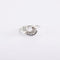 Bague 49 / Blanc/Gris / Or 585 Bague Solitaire Diamant 0.45 carat 58 Facettes 190128R