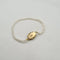 Bracelet Bracelet or jaune 14 carats serti de perles et pierre verte 58 Facettes