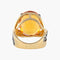 Bague 52 Bague Or jaune pierre orangée 58 Facettes