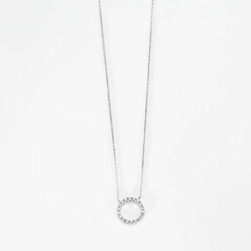 Collier Collier or blanc et diamants 58 Facettes