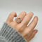 Bague 52 Bague fleur or blanc sertie de diamants 58 Facettes