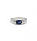 Bague 52 Bague en or blanc 750‰ sertie d’un saphir ovale 58 Facettes 230026SP