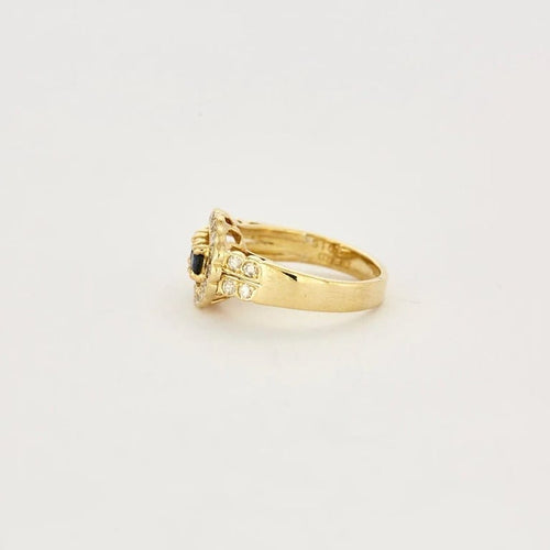 Bague 54 Bague Or jaune Saphir Diamants 58 Facettes