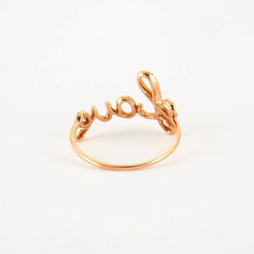 Bague 52 Bague LOVE en Or rose & diamants 58 Facettes