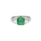 Bague 53 Bague - Or blanc émeraude & diamants 58 Facettes 240085R-220515R