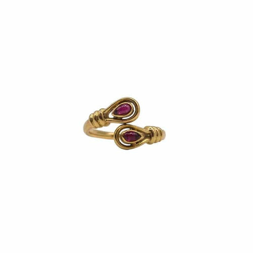 Bague 55 Bague "toi & moi" or jaune pierres fines 58 Facettes