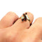 Bague 48 Bague or jaune grenats diamants 58 Facettes 3458