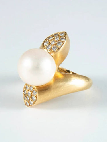Bague 52 Bague Perle et Diamants 58 Facettes