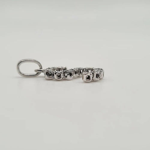 Pendentif Pendentif "S" or blanc diamants 58 Facettes
