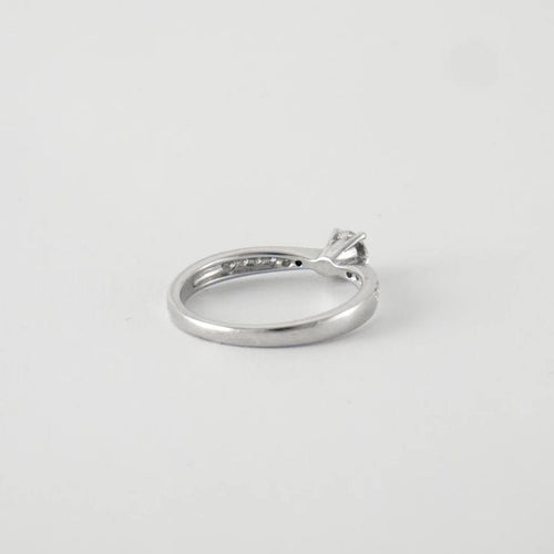 Bague 54 Bague Solitaire diamant épaulé 58 Facettes
